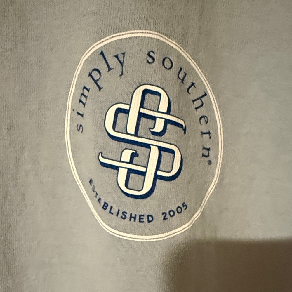Simply Southern Blue Long Sleeve with Blue Logo - Picture 2 of 6
